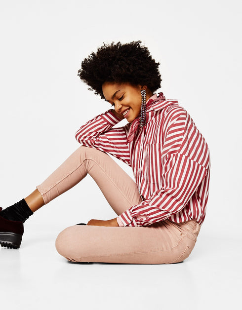 Super skinny mid-rise trousers